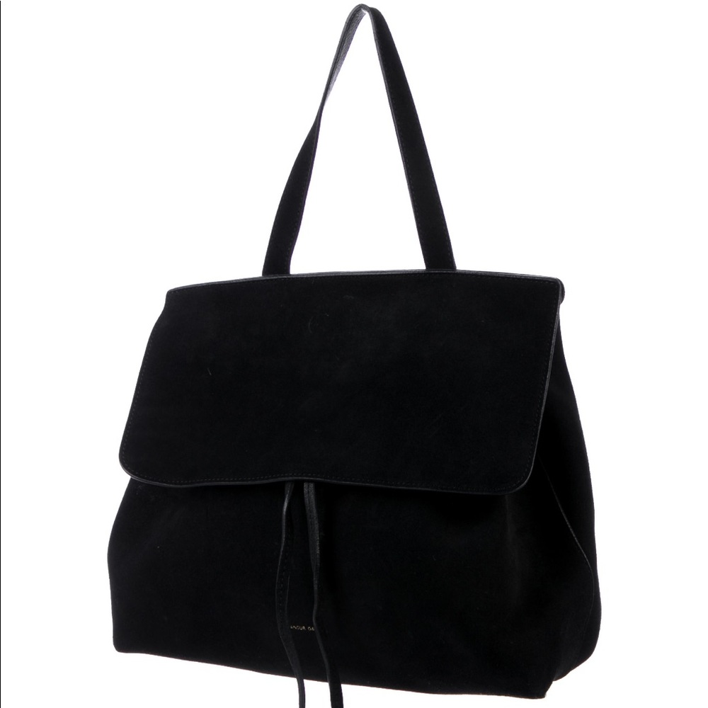 Mansur Gavriel Lady Bag in Black Suede